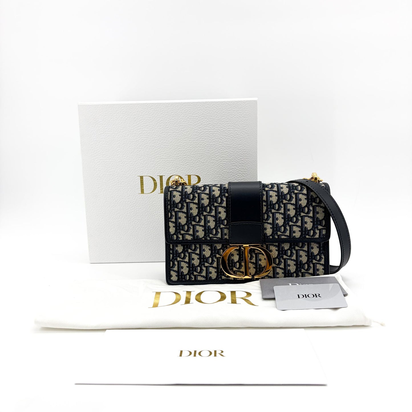 Dior 30 Montaigne Oblique Bag Blue