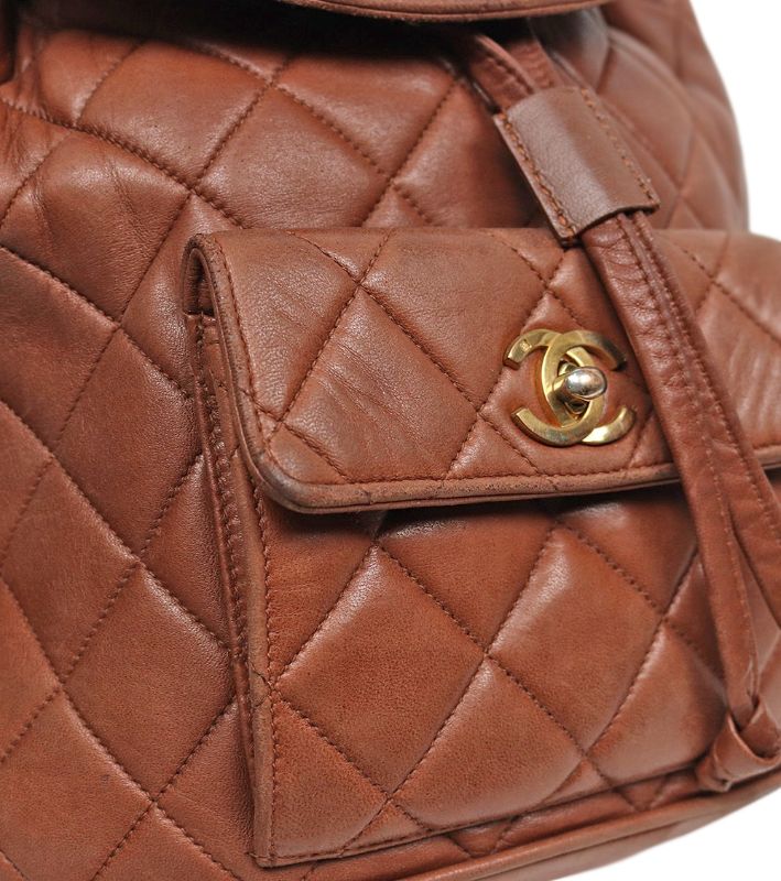 Chanel Brown Lambskin Dumas Backpack