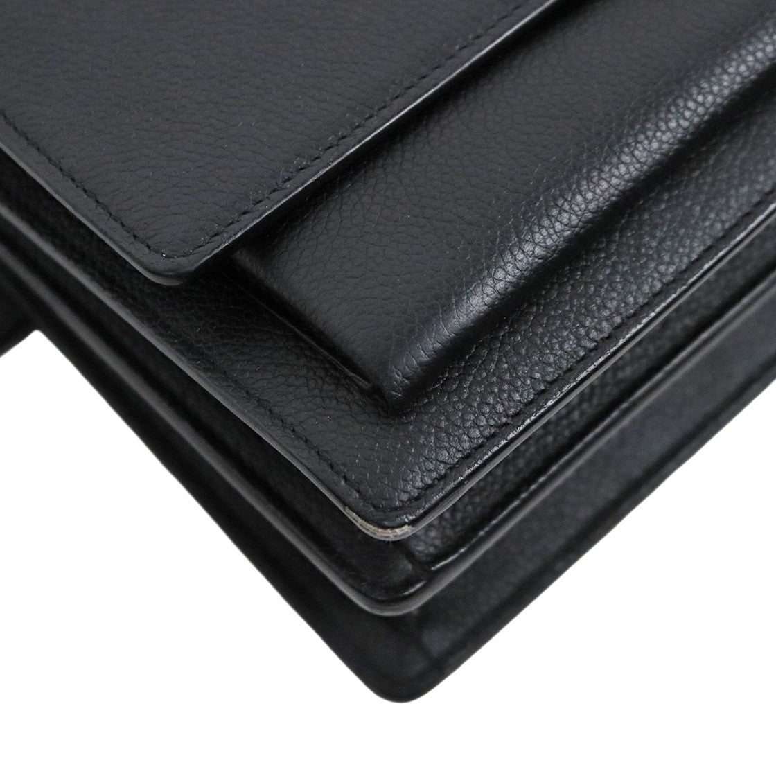 Saint Laurent Black Leather Sunset Shoulder Bag