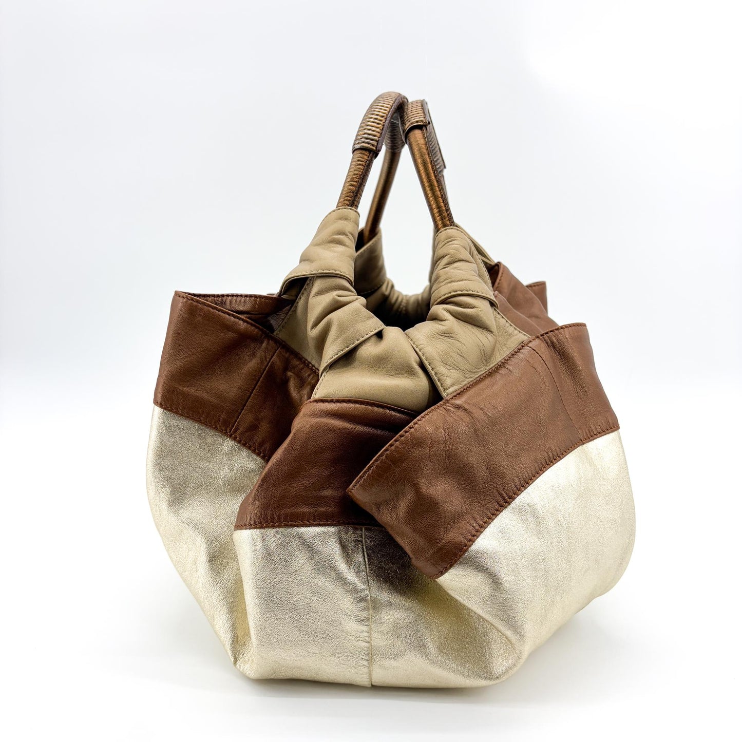 Loewe Napa Art Medium Gold Brown Multi