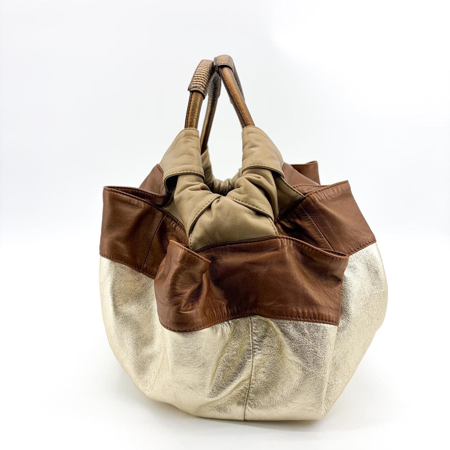Loewe Napa Art Medium Gold Brown Multi