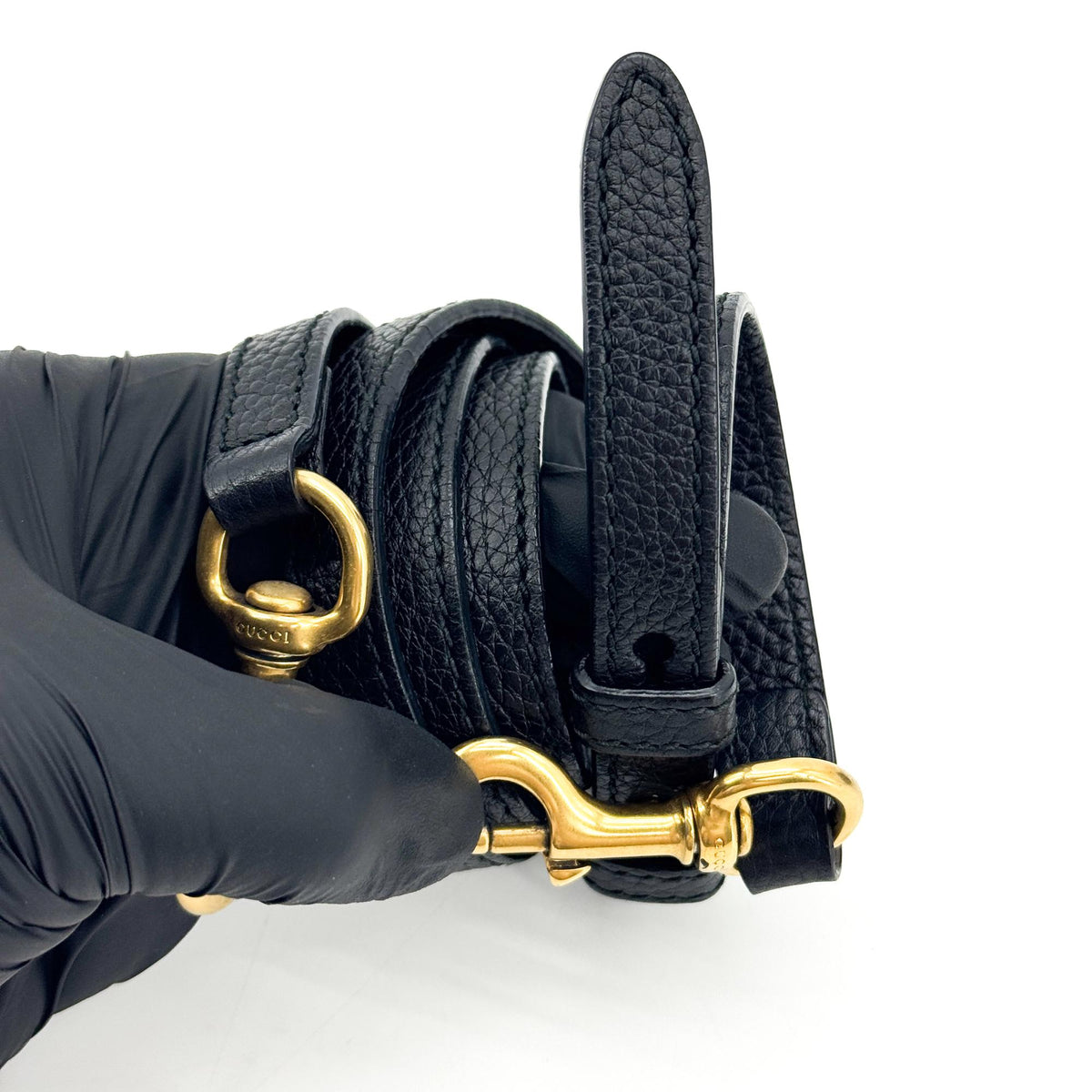 Gucci Small GG Marmont Top Handle Bag Black