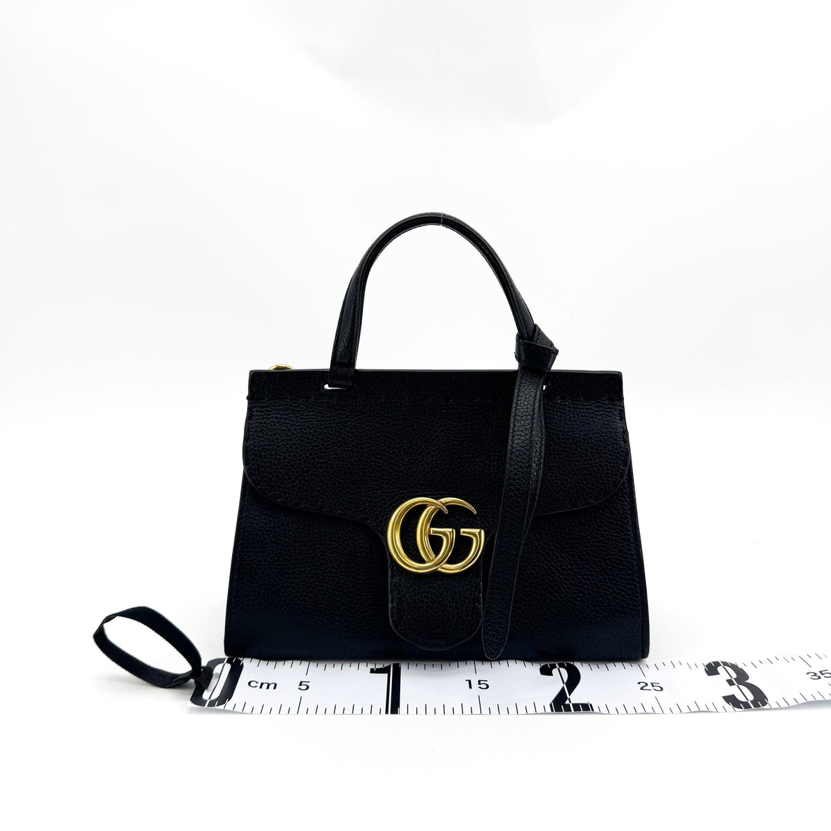 Gucci Small GG Marmont Top Handle Bag Black