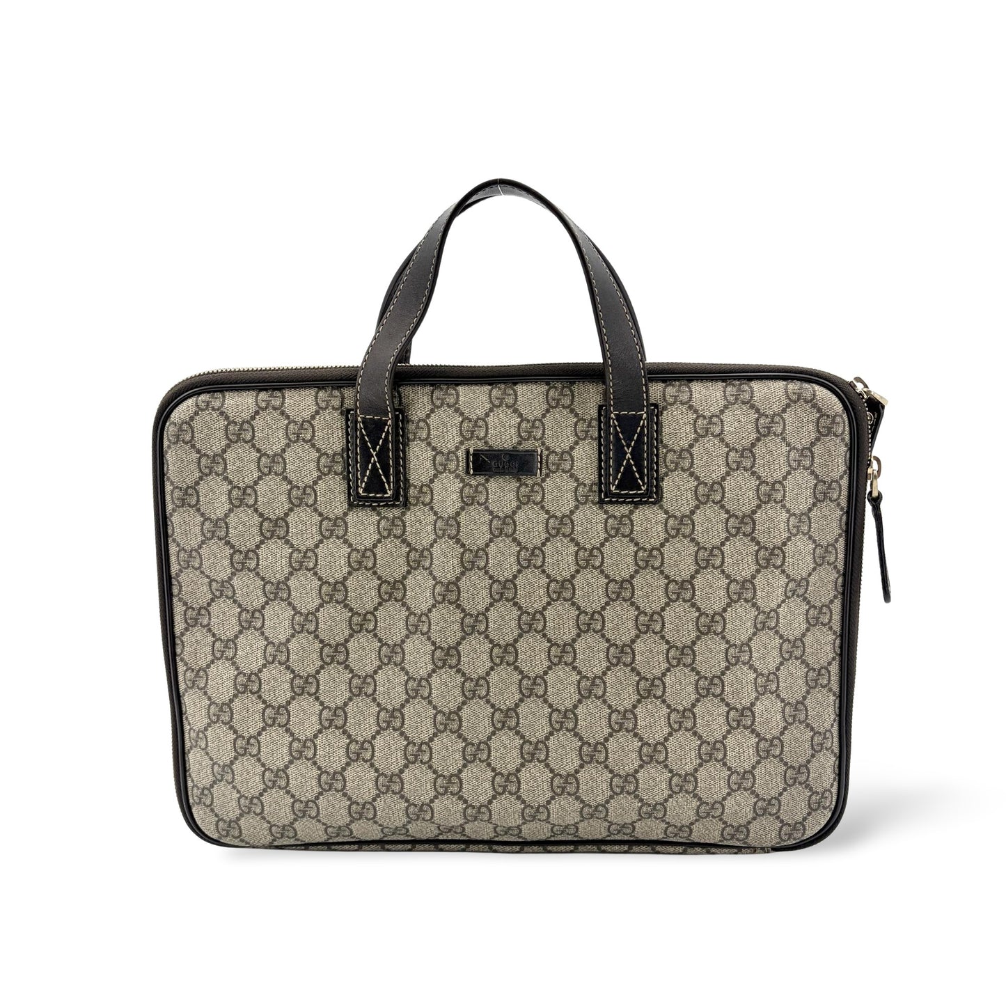 Gucci GG Supreme Canvas Briefcase Brown