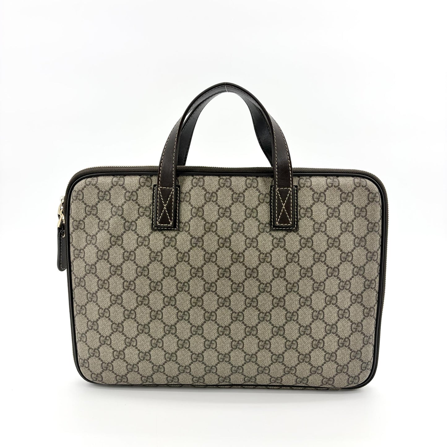 Gucci GG Supreme Canvas Briefcase Brown