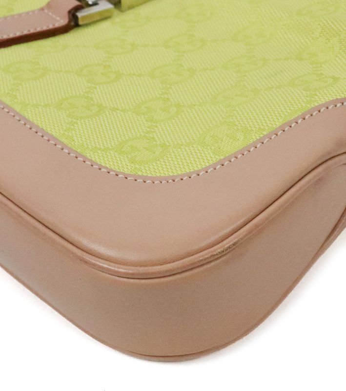 Gucci Lime GG Canvas Jackie Bag