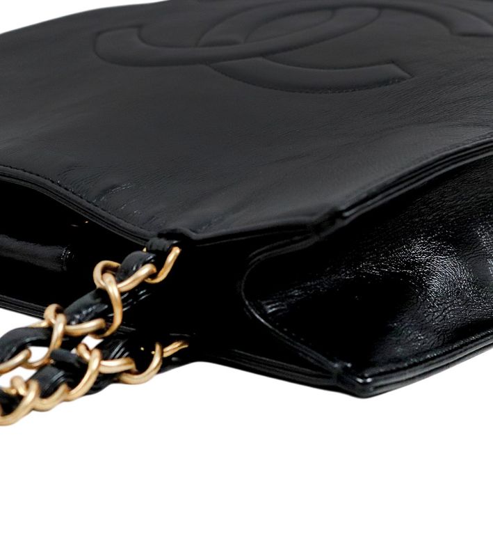 Chanel Black CC Season Shopper Shoulder Bag