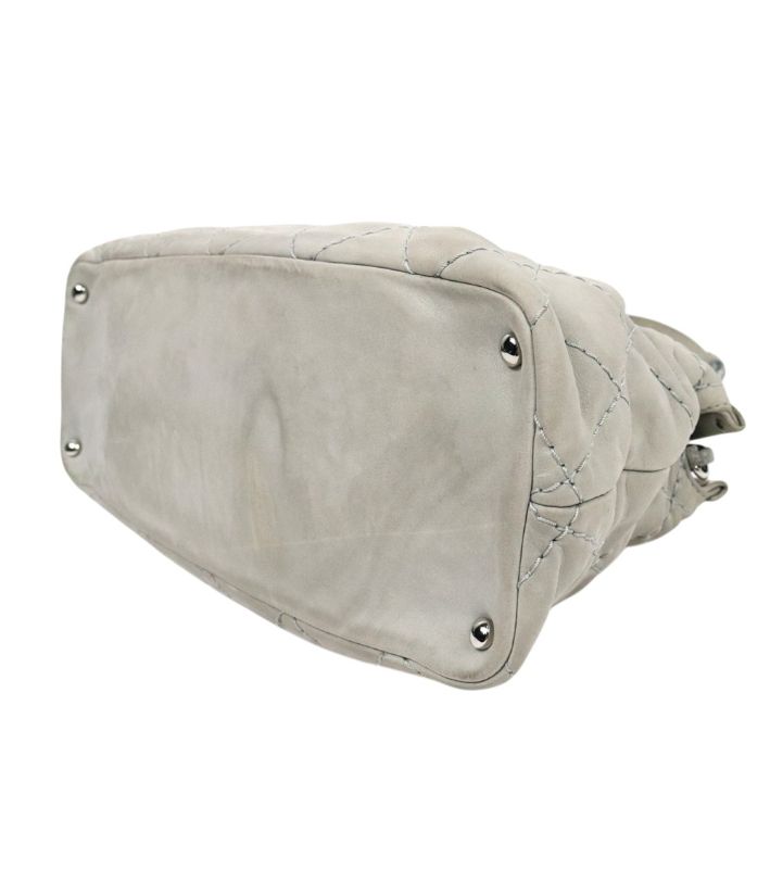 Chanel Gray Big CC Wild Stitch 2-Way Bag