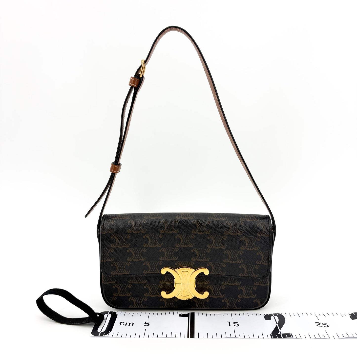 Celine Triomphe Canvas Crossbody Bag Triomphe Tan