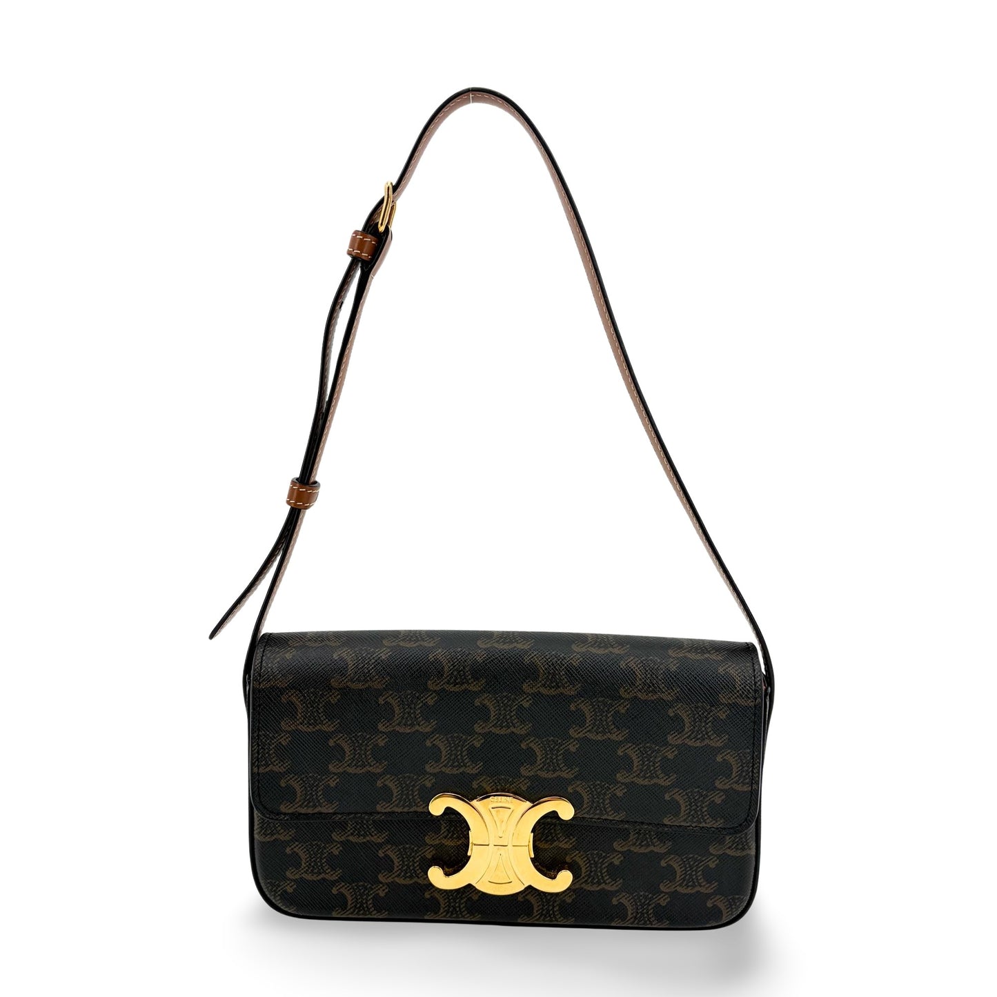 Celine Triomphe Canvas Crossbody Bag Triomphe Tan