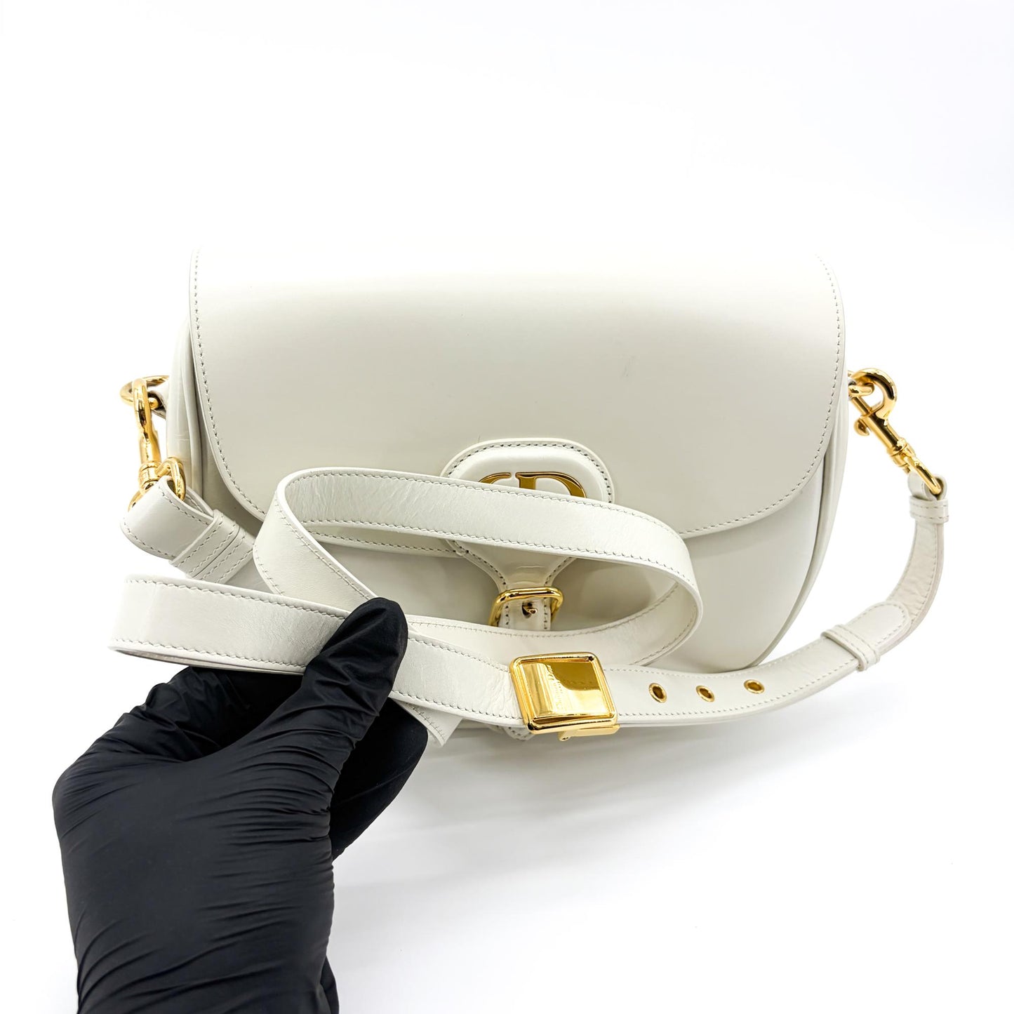 Dior Medium Bobby Bag Latte Box Calfskin Gold Hardware