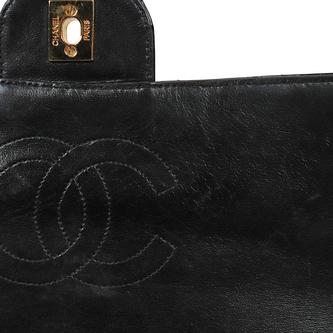 Chanel Black Faden Backpack