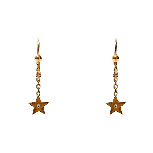 Dior Star Gold Earrings