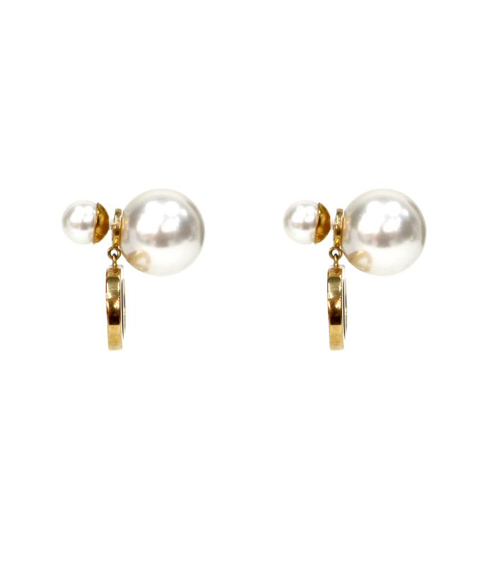 Dior CD Pearl Tribal Earrings