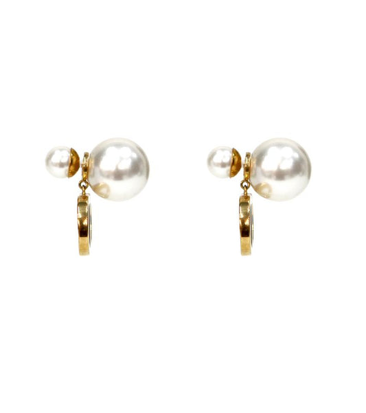 Dior CD Pearl Tribal Earrings
