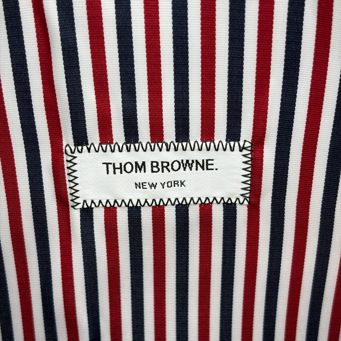 Thom Browne Black Pebble Grain Leather Large Zipper Document Holder