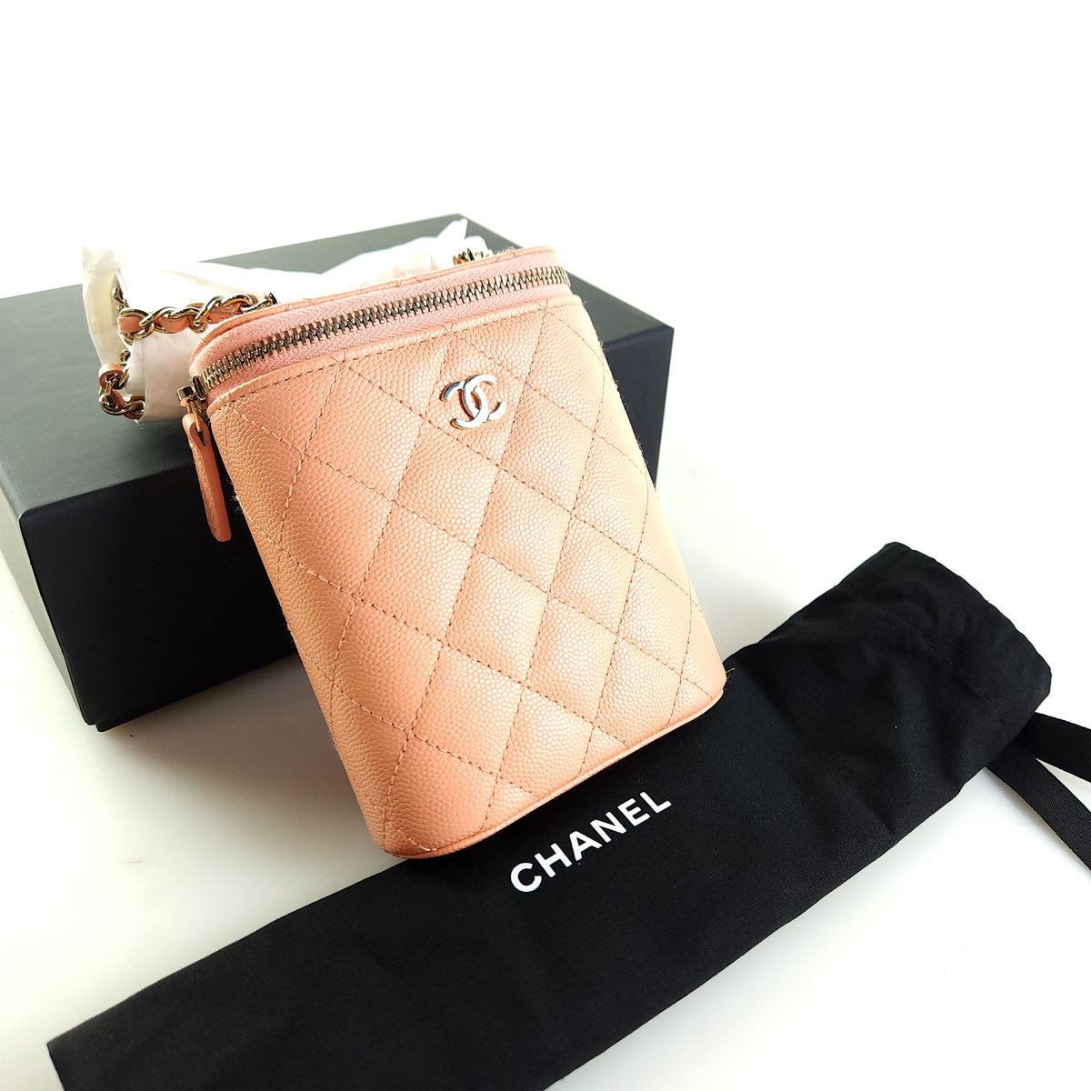 Mini Caviar Cosmetic Vanity Crossbody Bag AP2195