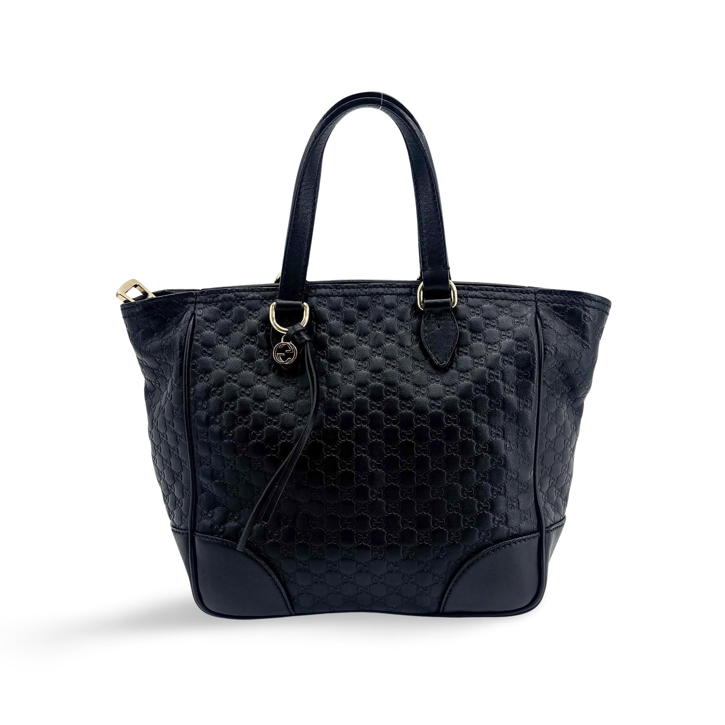 Gucci Microguccissima Bree Tote Bag Medium Black