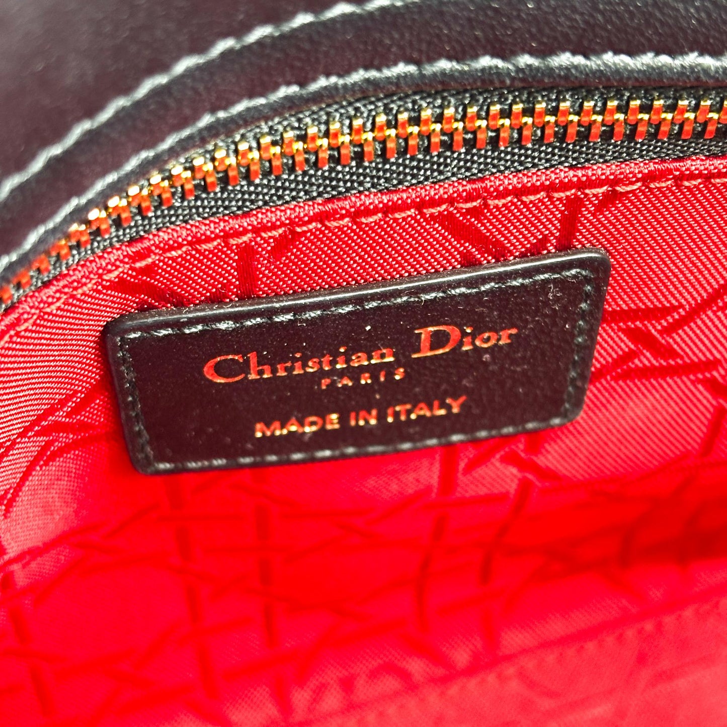 Dior Lady Dior Medium Bag Black Lambskin Gold Hardware