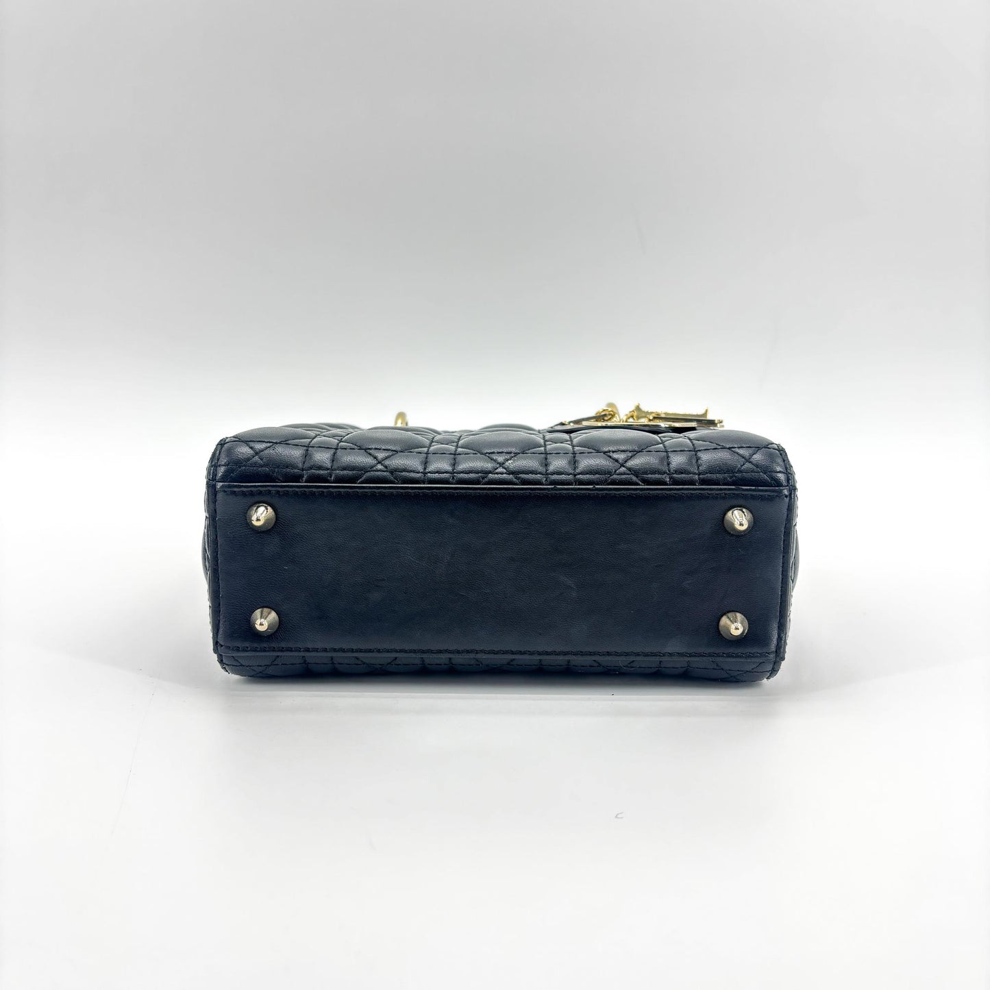 Dior Lady Dior Medium Bag Black Lambskin Gold Hardware