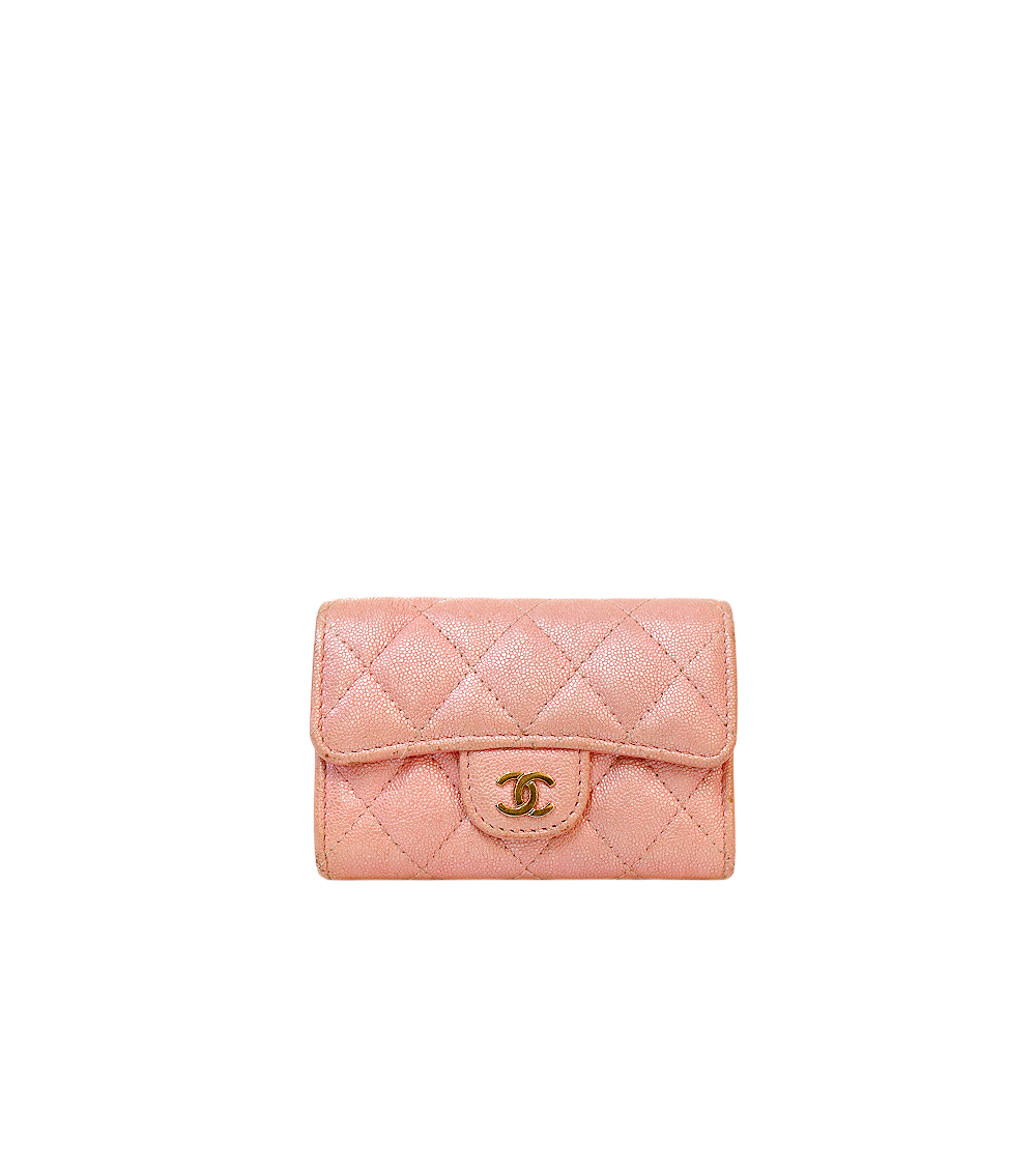 Chanel Pink Classic Card Wallet