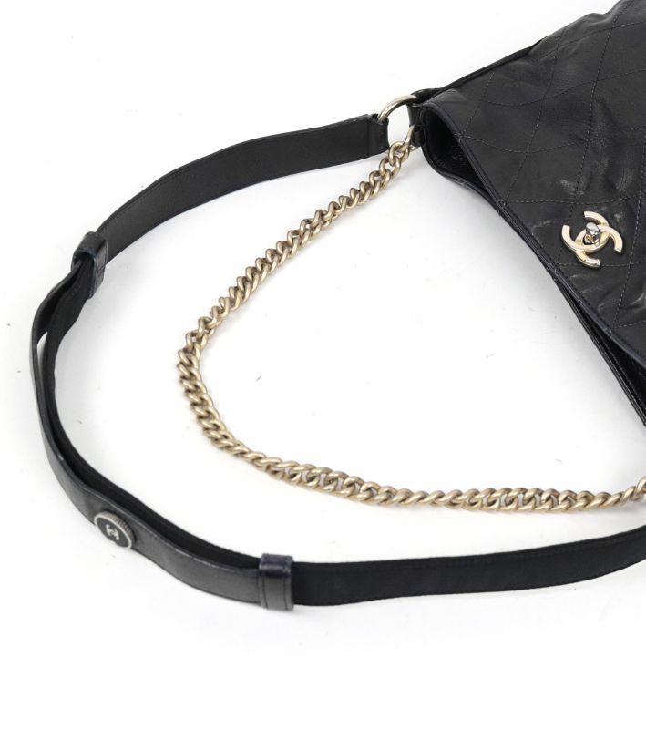 Chanel Black Quilted CC Bucket Bag