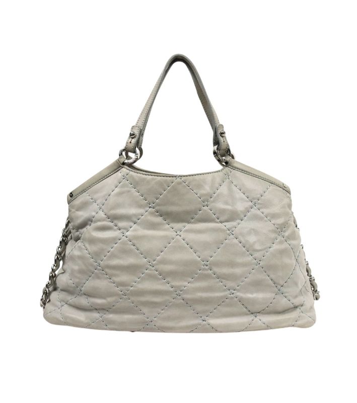 Chanel Gray Big CC Wild Stitch 2-Way Bag