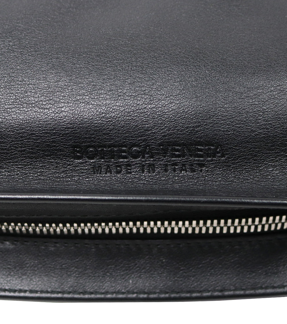 Bottega Veneta Black Twisted Clutch Bag