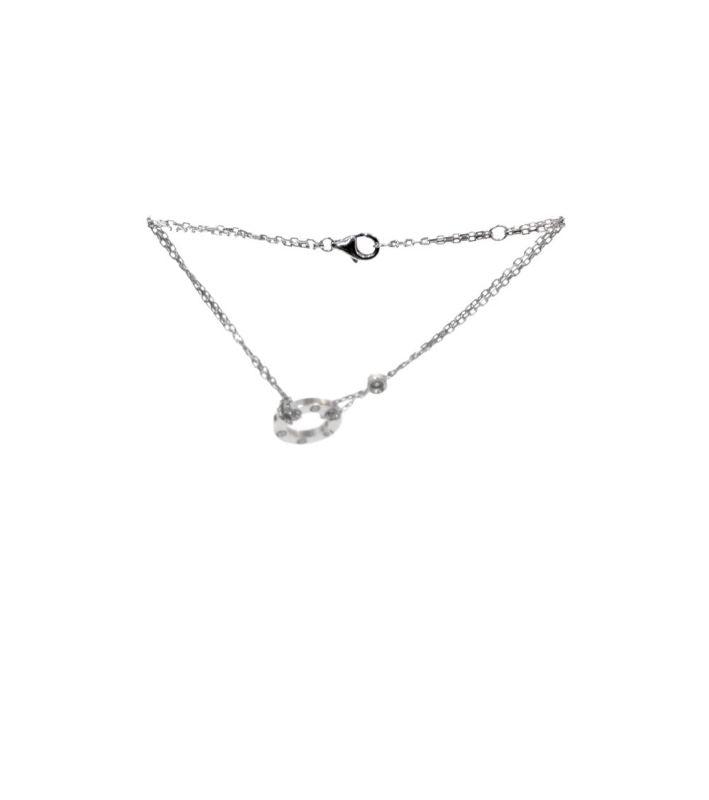 Cartier 18K White Gold and Diamond Love Bracelet