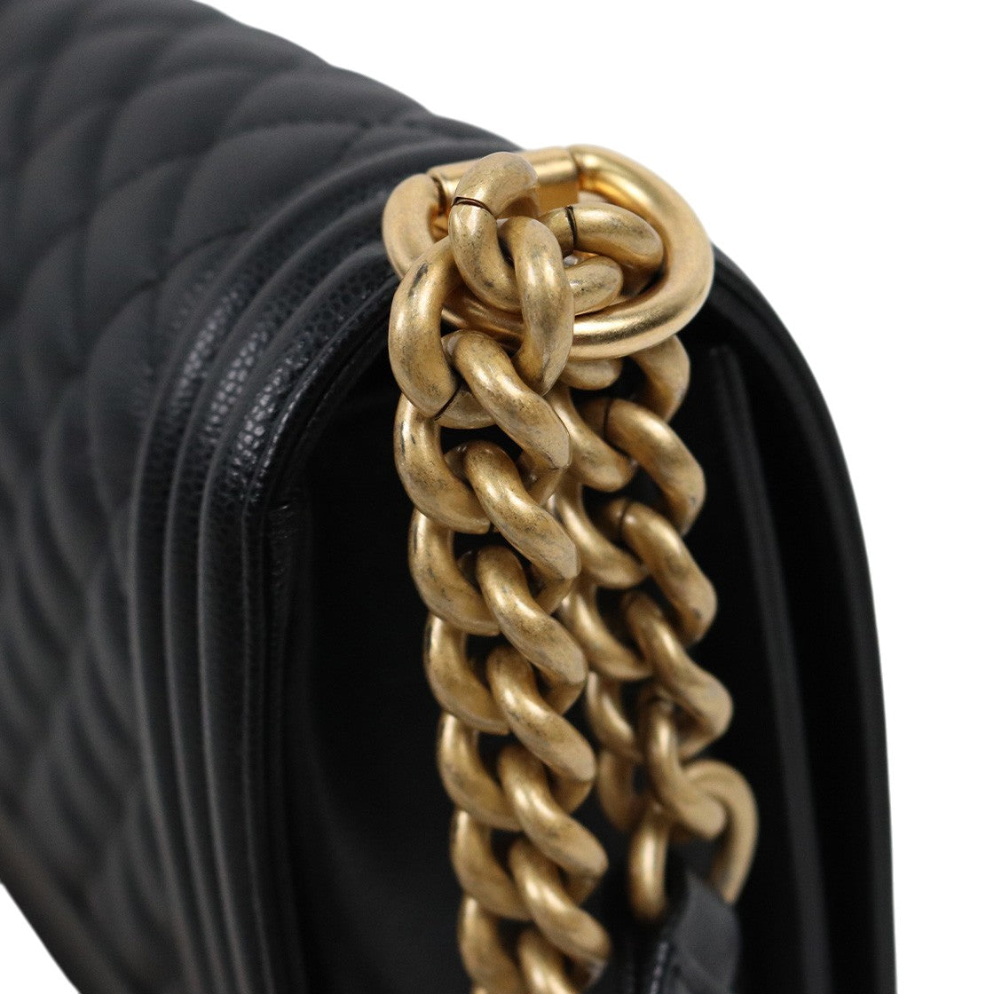Chanel Black Medium Caviar Boy Bag