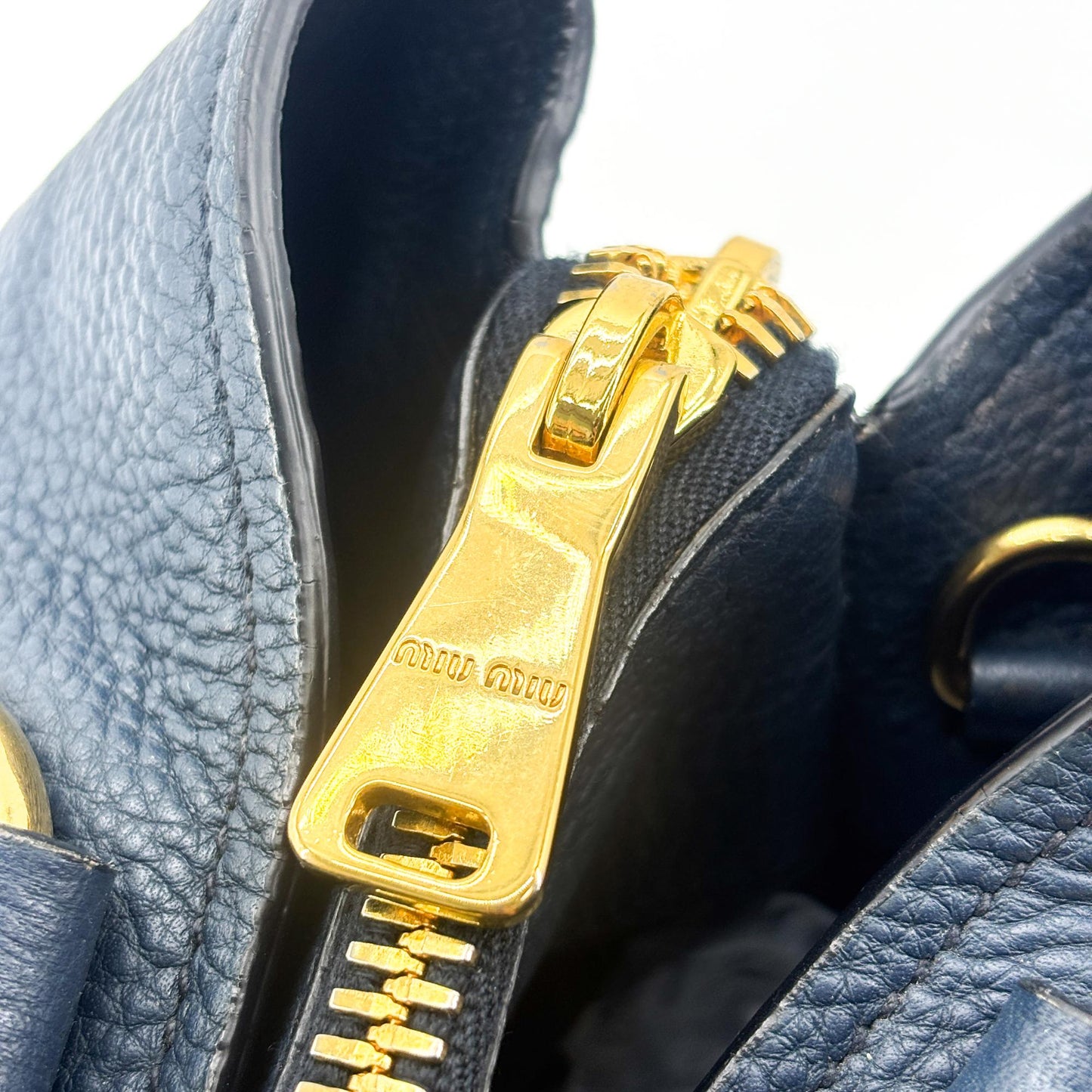 Miu Miu Vitello Daino Tote Shoulder Bag