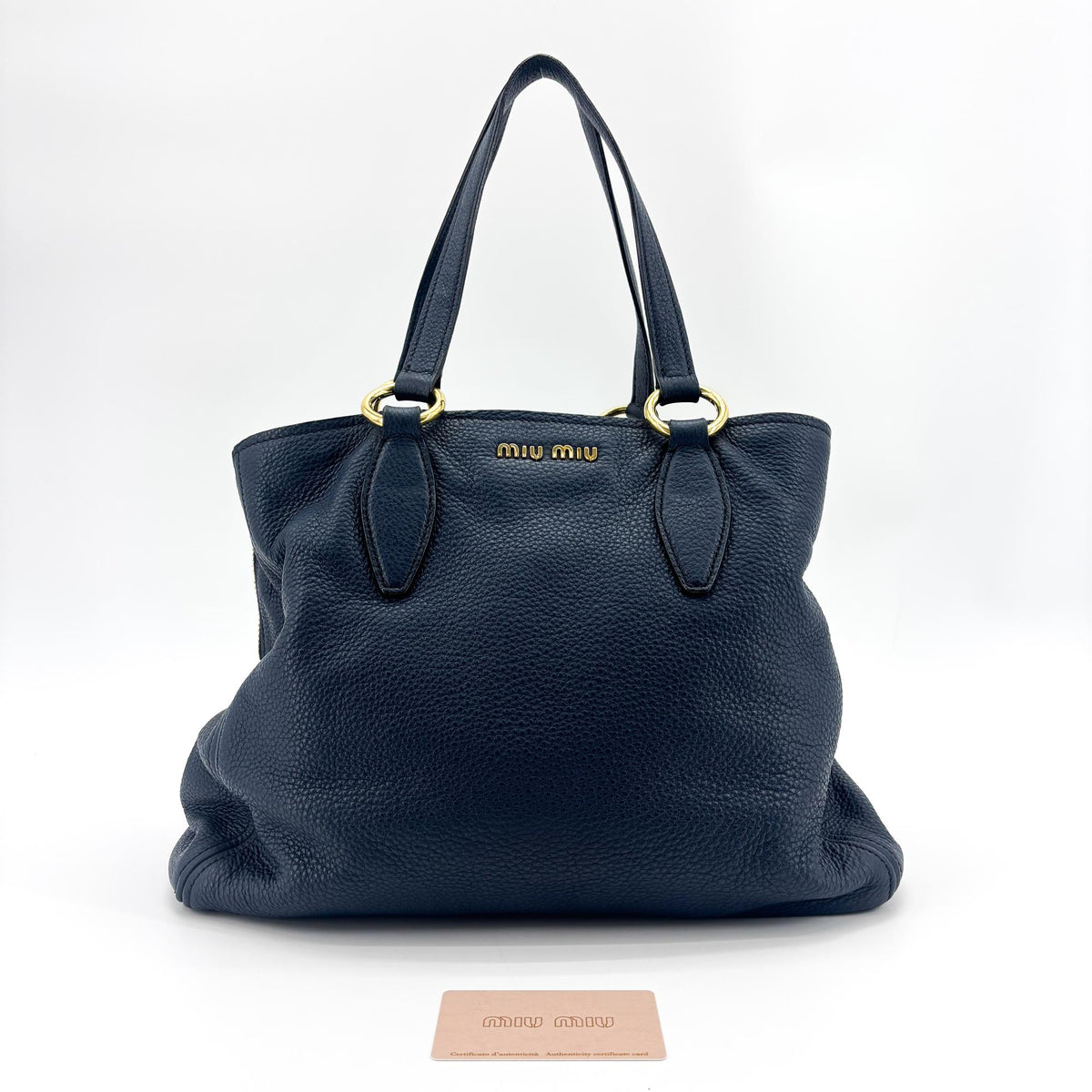 Miu Miu Vitello Daino Tote Shoulder Bag