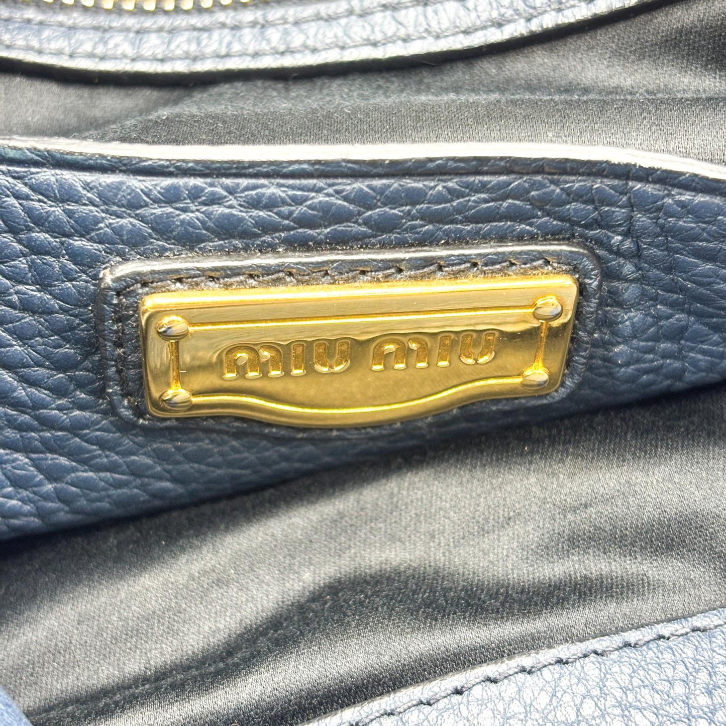 Miu Miu Vitello Daino Tote Shoulder Bag