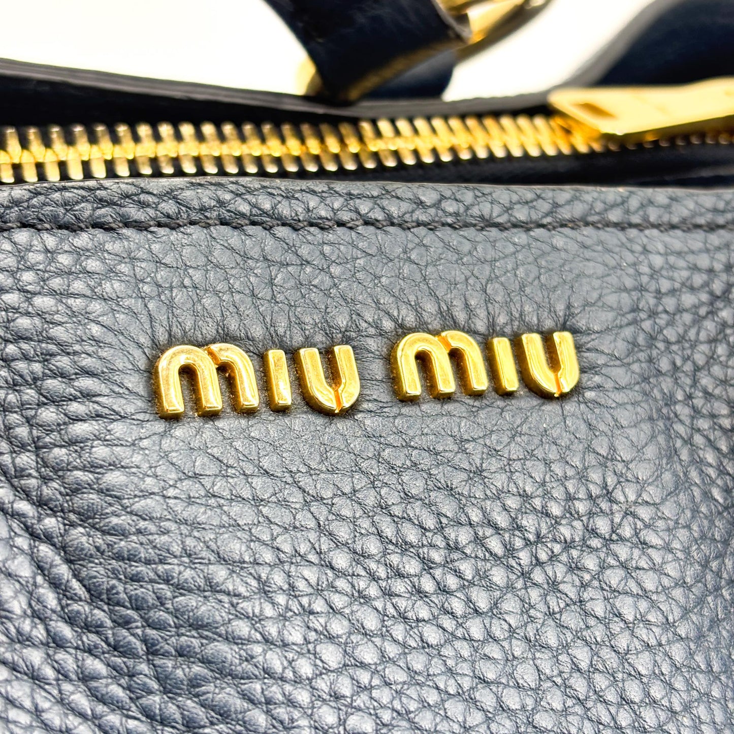 Miu Miu Vitello Daino Tote Shoulder Bag