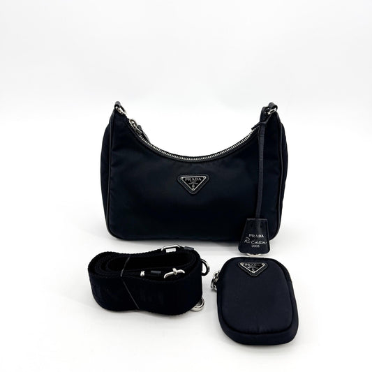 Prada Re-Ylon Re-Edition 2005 Mini Crossbody Bag Black