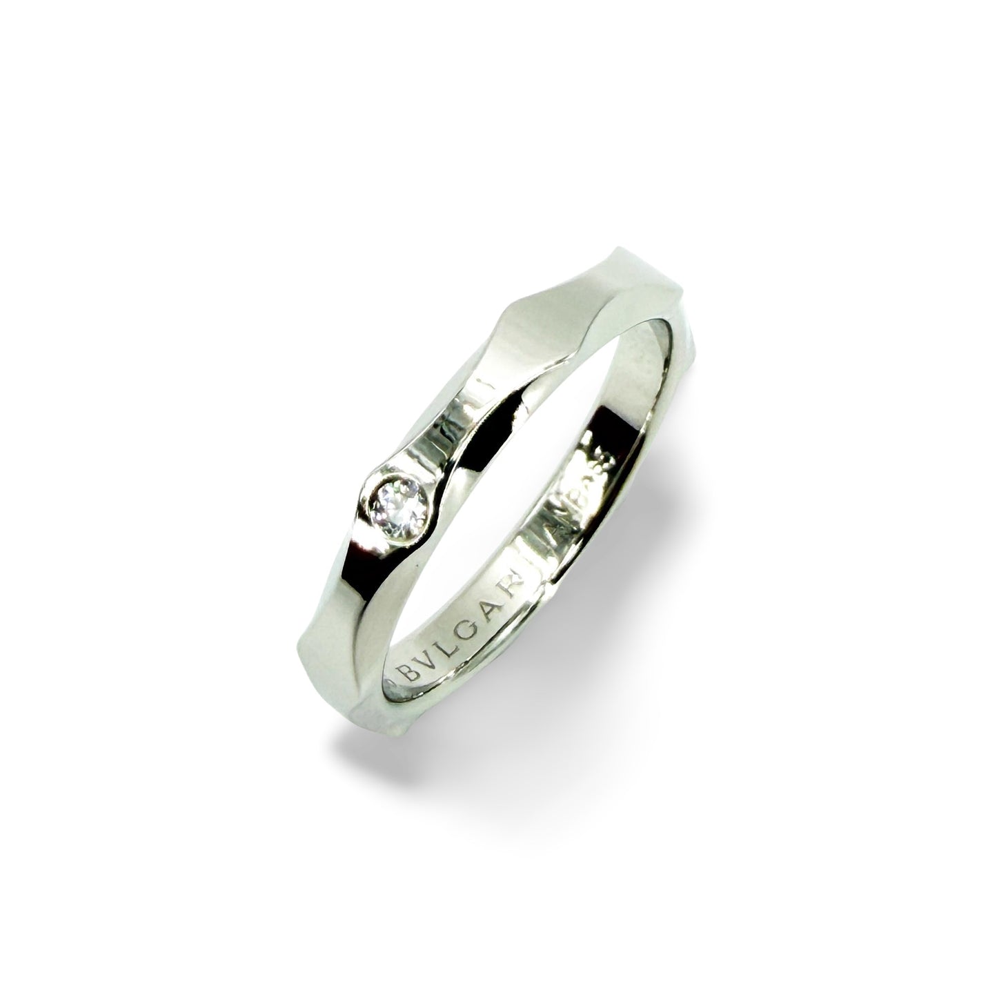 Bulgari Infinito Platinum 1-Diamond Ring