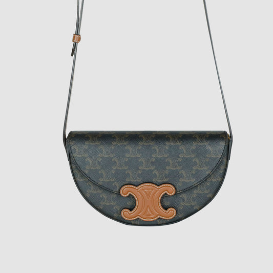 Triomphe Canvas Cuir Besace Shoulder Bag 111232