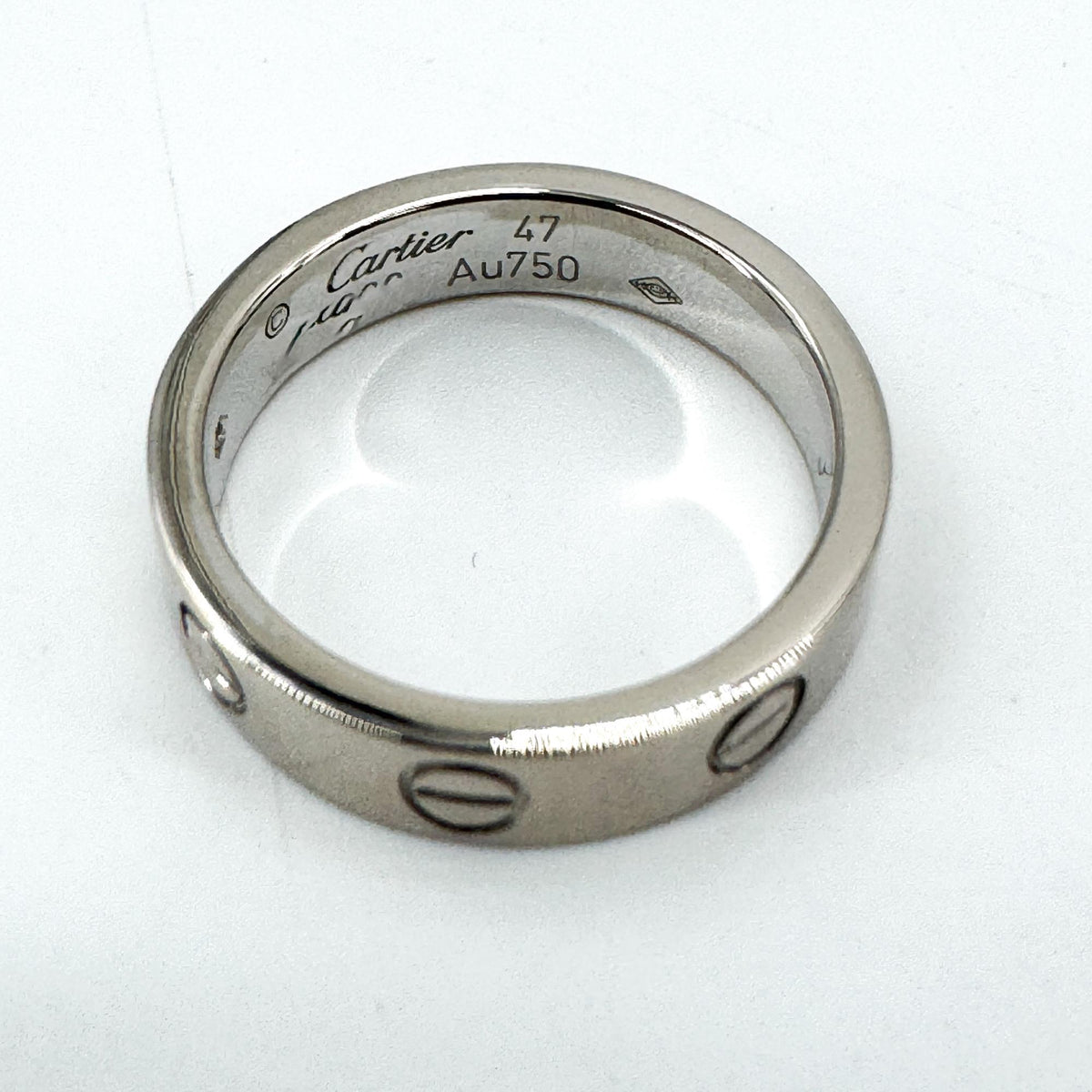 Cartier Love Ring, 1-Point Diamond, White Gold