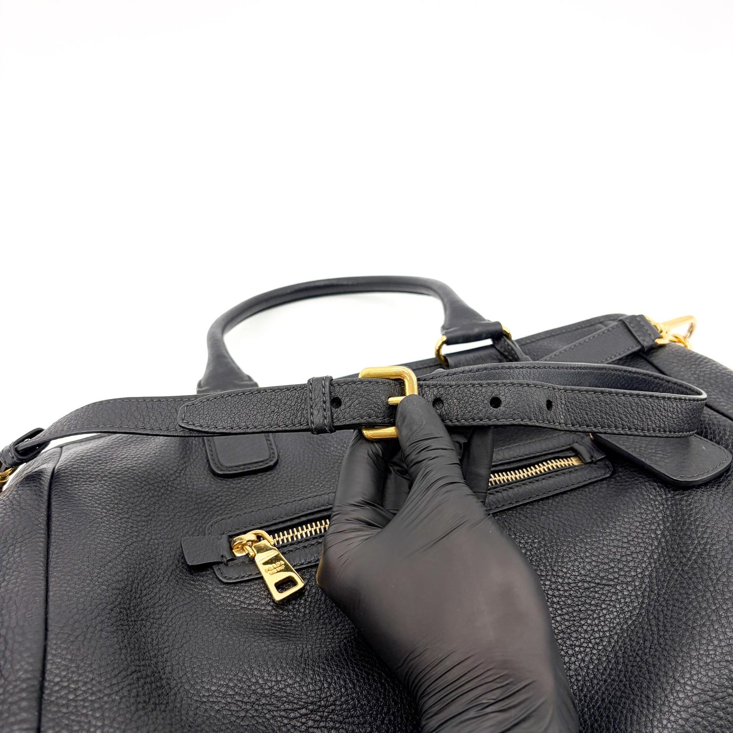 Prada Vitello Phoenix Tote Bag Black