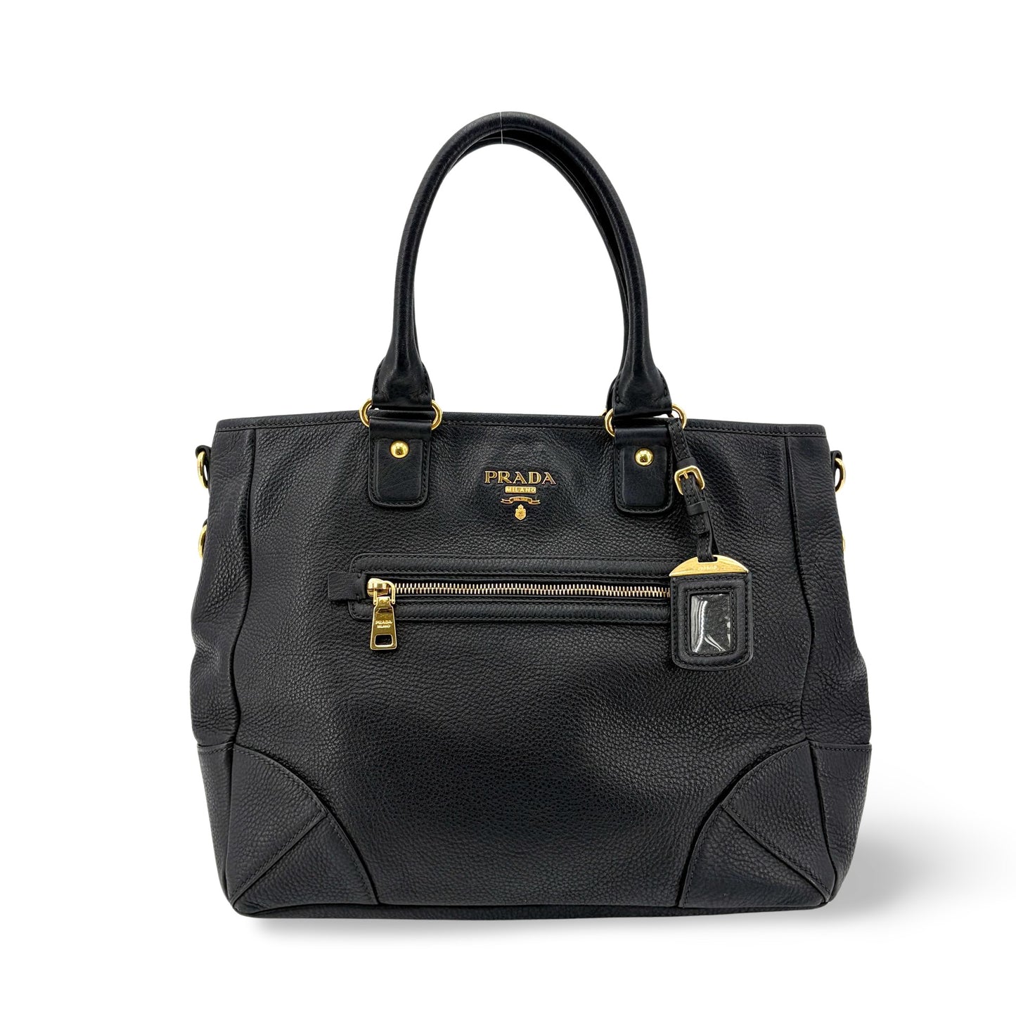 Prada Vitello Phoenix Tote Bag Black