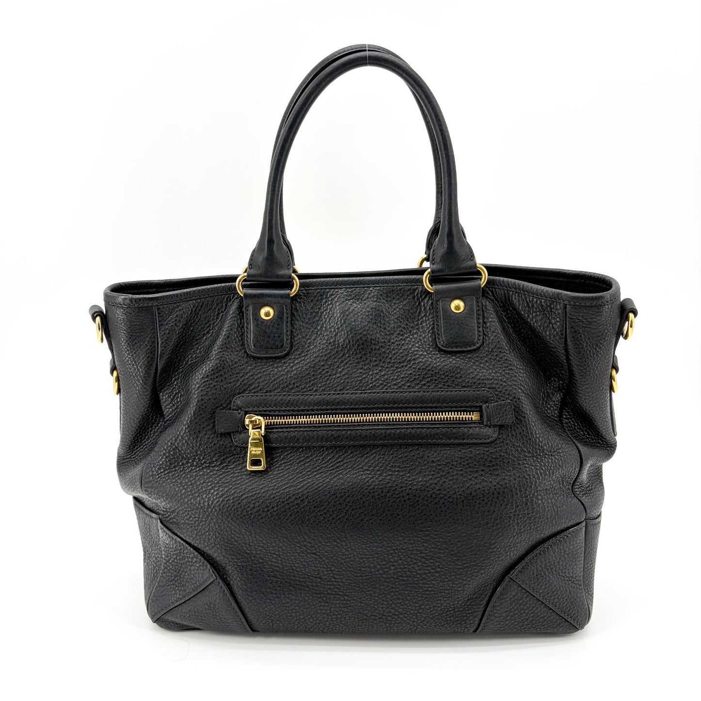 Prada Vitello Phoenix Tote Bag Black