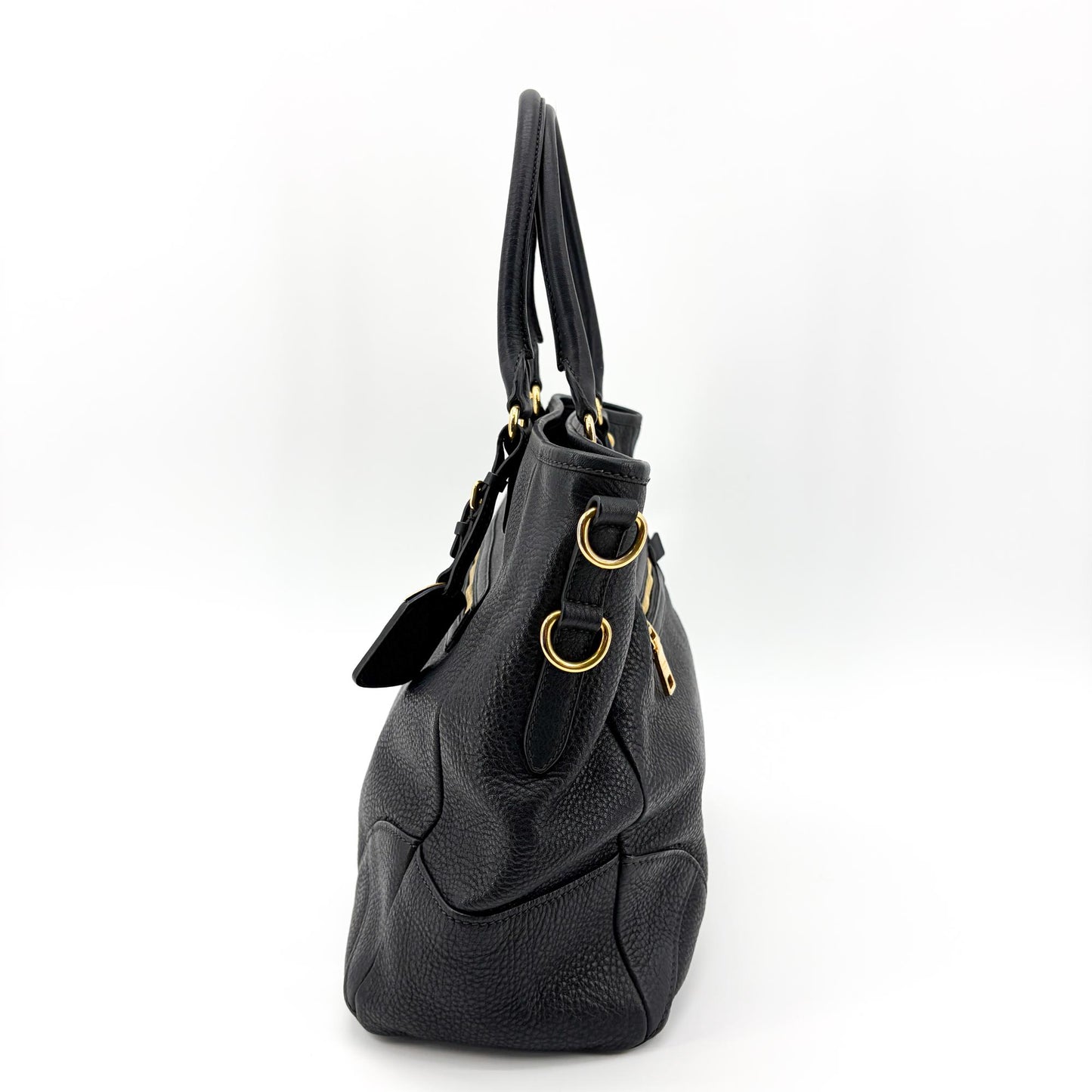 Prada Vitello Phoenix Tote Bag Black