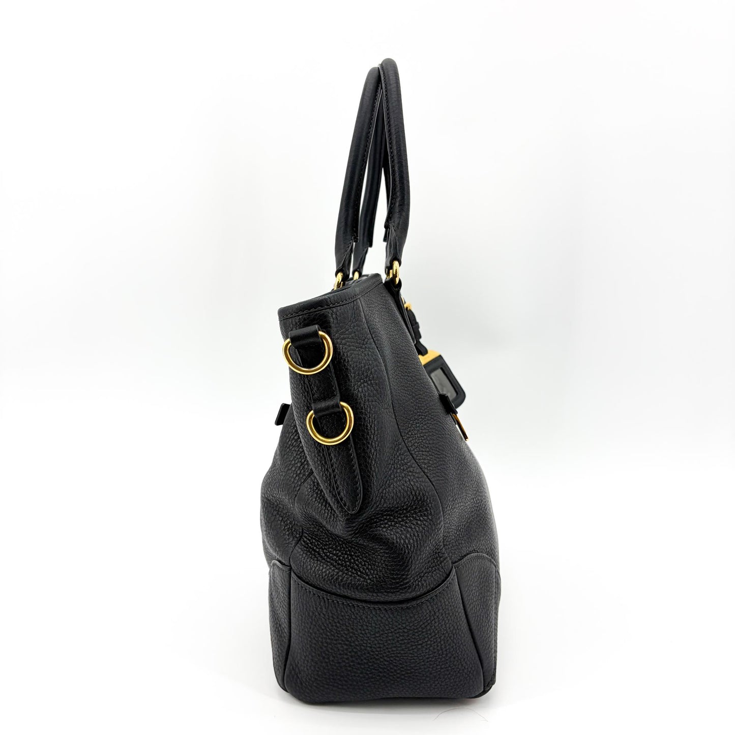 Prada Vitello Phoenix Tote Bag Black