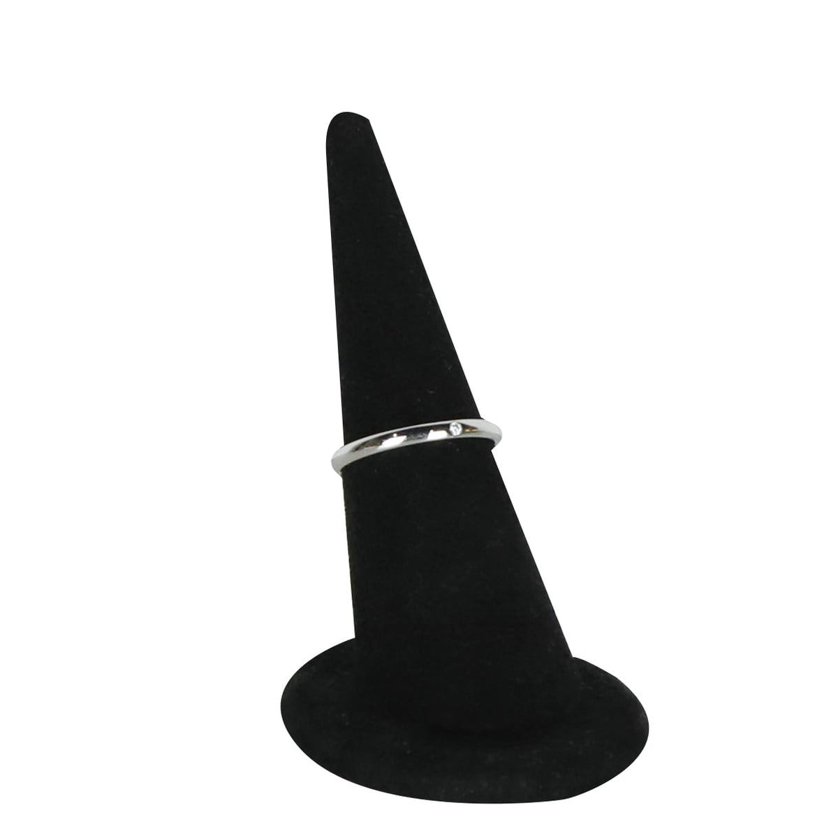 52 D Shape Platinum Diamond Ring