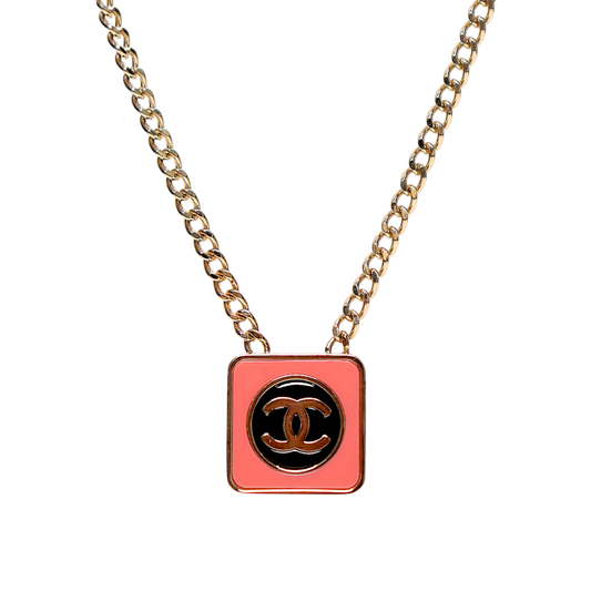 Chanel Enamel Square Necklace