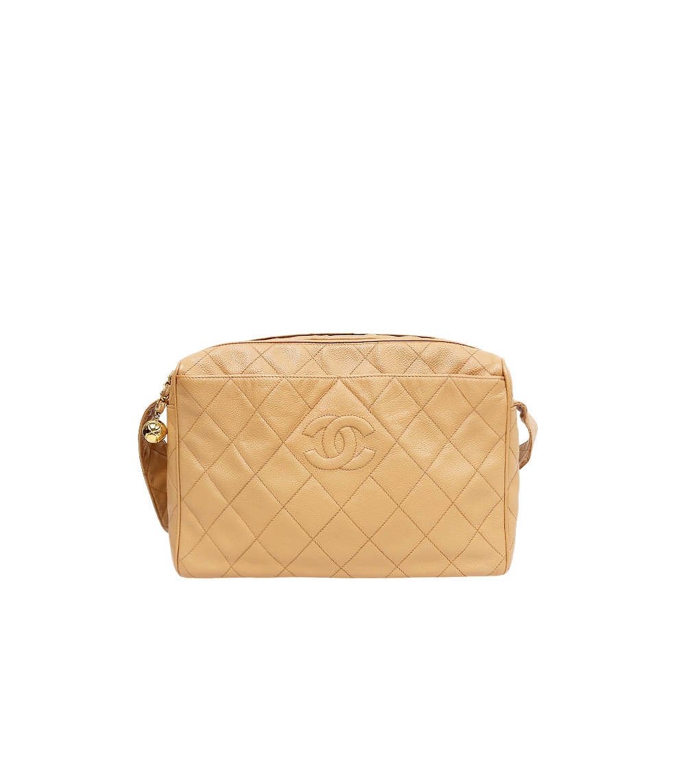 Chanel Beige Golden Ball Shoulder Bag