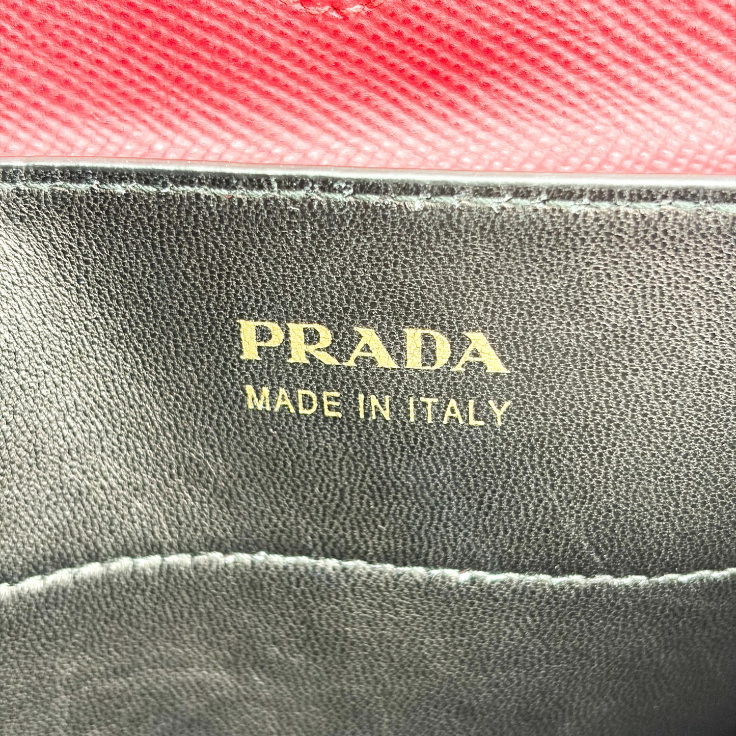 Prada Saffiano Double Tote Bag Red with Gold Hardware