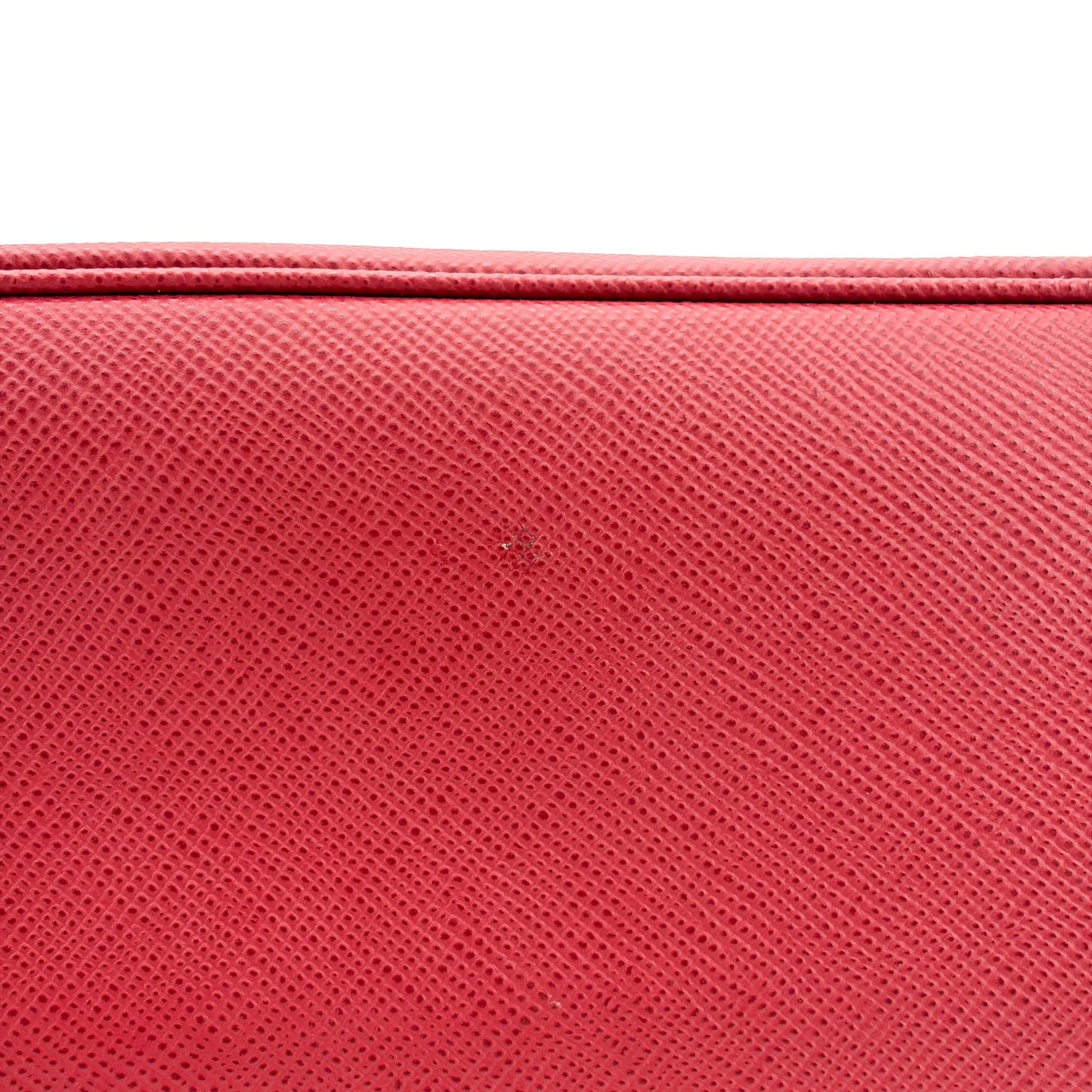 Prada Saffiano Double Tote Bag Red with Gold Hardware