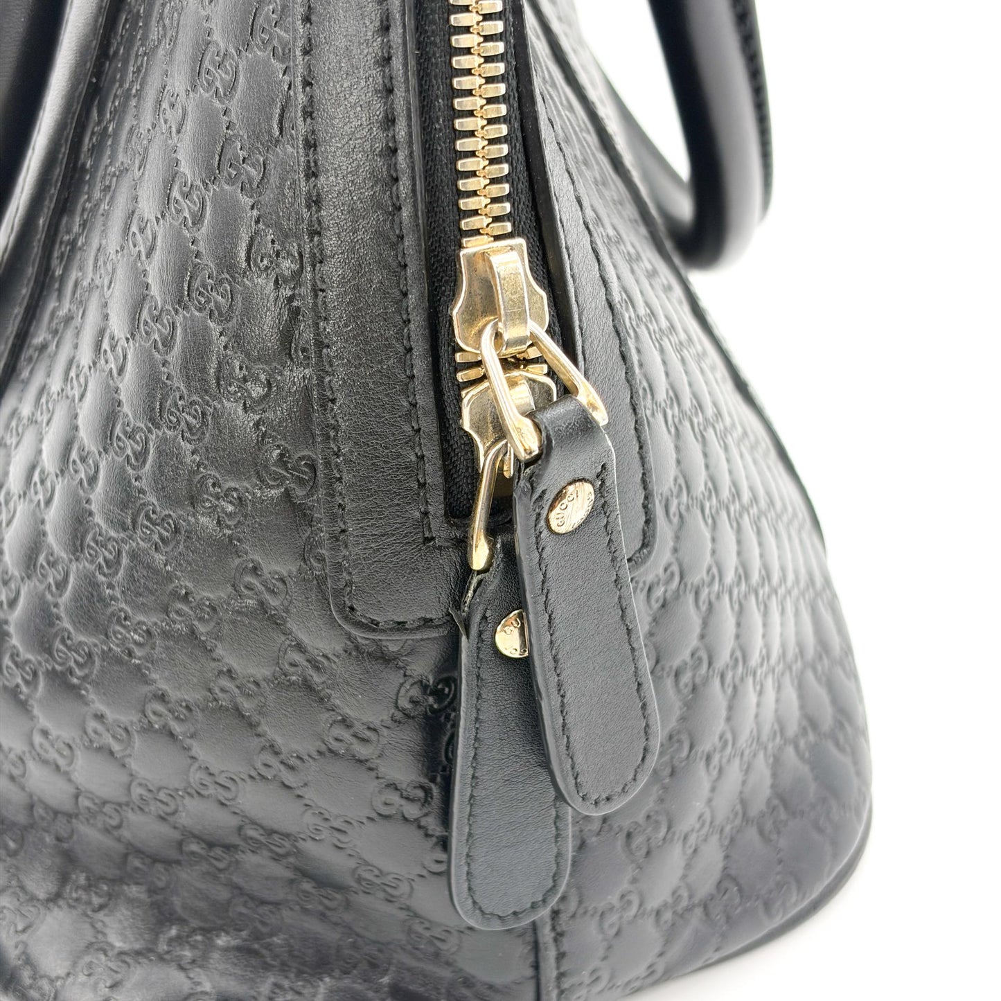 Gucci Microguccissima Medium Dome Handbag Black