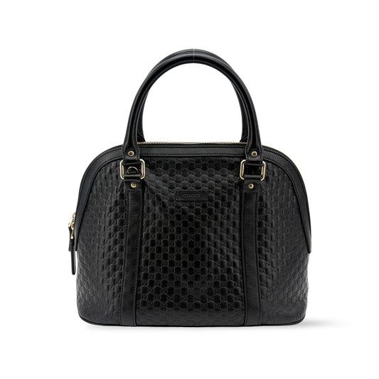 Gucci Microguccissima Medium Dome Handbag Black